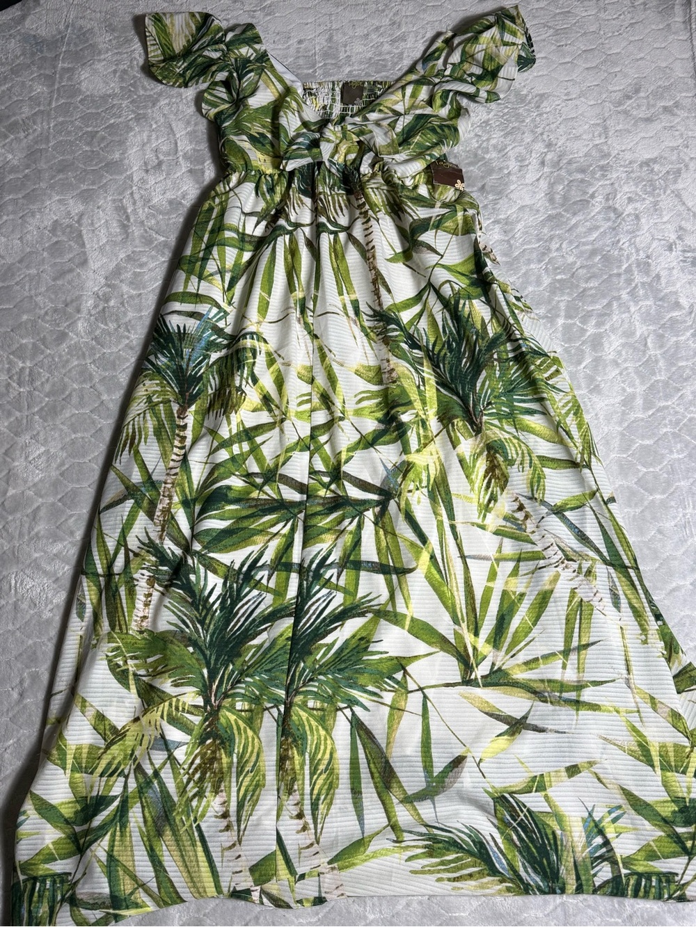 Taylor Tropical Palm Print Resort Maxi Dress Size 4‎ NWT
